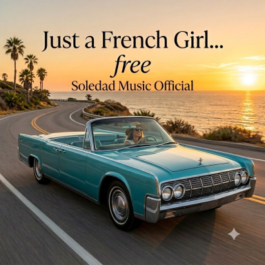 Official cover art for Just a French Girl... free by Soledad Music Official, featuring a vintage car.